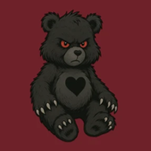 Despair Bears: Black Heart T-Shirt